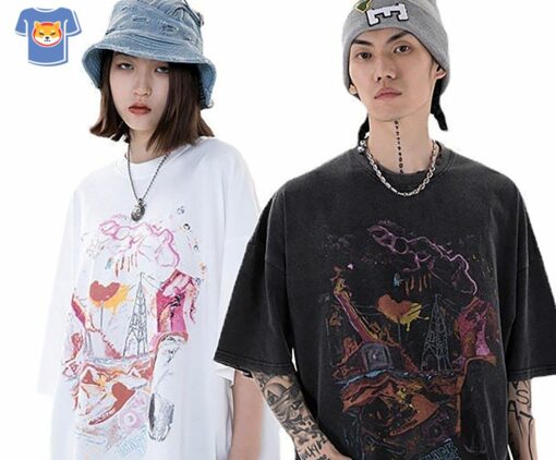 Harajuku T-shirt Anime Print Shirt