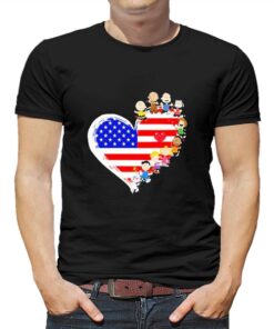 Heart American Snoopy And Friend Shirt Heart American Snoopy And Friend Shirt