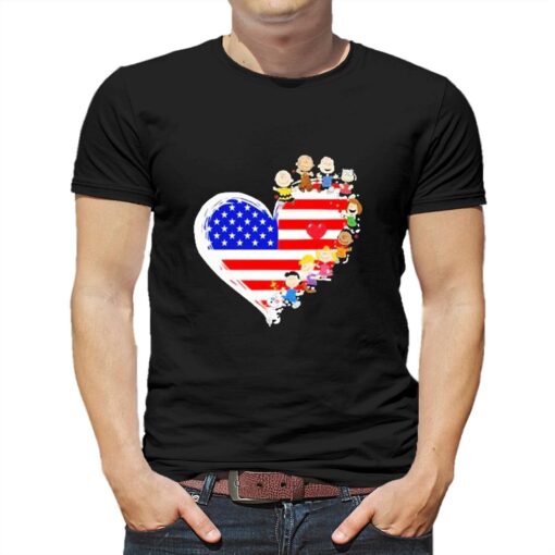 Heart American Snoopy And Friend Shirt