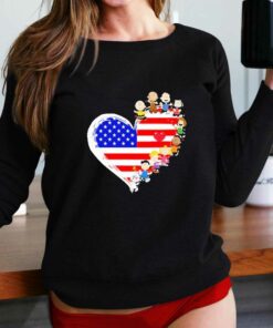 Heart American Snoopy And Friend Shirt Heart American Snoopy And Friend Shirt