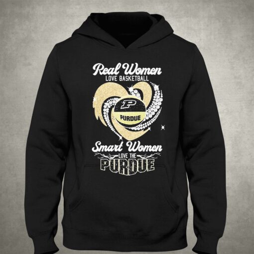 Heart Diamonds Real Women Love Basketball Smart Women Love The Purdue Boilermakers Shirt