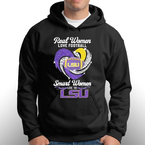 Heart Diamonds Real Women Love Football Smart Women Love The Lsu Tigers Shirt