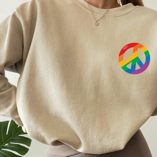 Hippie Lgbtq Sweatshirt Women’s Pride Shirt Subtle Pride