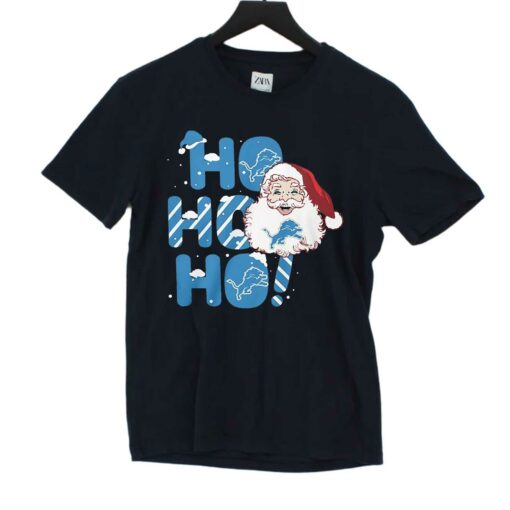 Hohoho Detroit Lions Christmas 2023 T-shirt