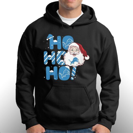 Hohoho Detroit Lions Christmas 2023 T-shirt