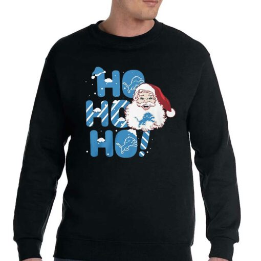 Hohoho Detroit Lions Christmas 2023 T-shirt