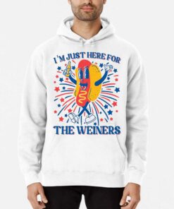 Hot Dog Im Just Here For The Wieners Shirt 3
