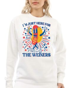 Hot Dog Im Just Here For The Wieners Shirt 4