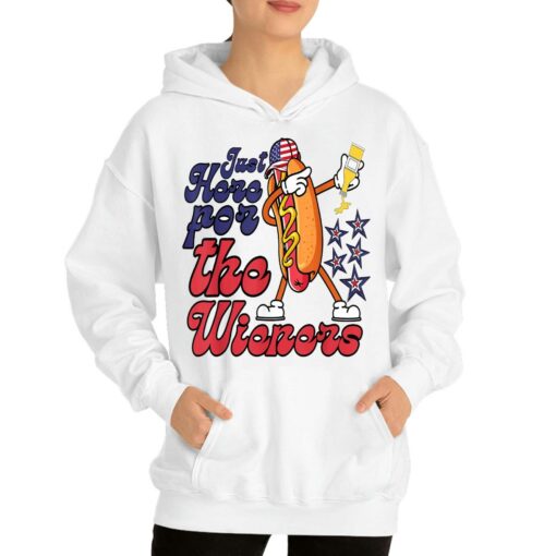 Hot Dog Just Here For The Wieners 4th Of July T-shirt