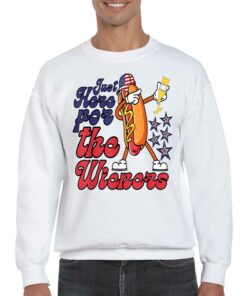 Hot Dog Just Here For The Wieners 4th Of July T shirt 4