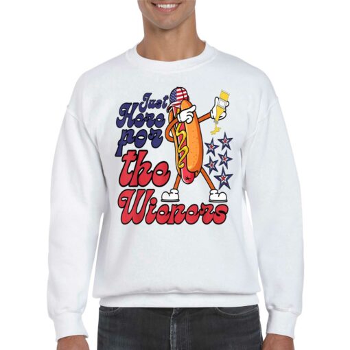 Hot Dog Just Here For The Wieners 4th Of July T-shirt