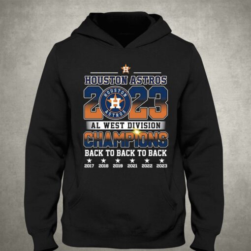 Houston Astros Al West Division Champions Back To Back To Back T-shirt