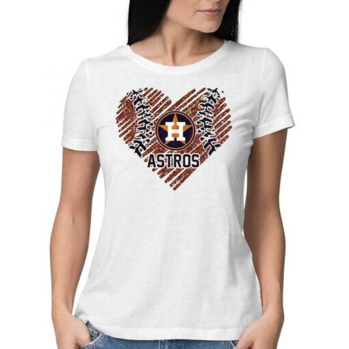 Houston Astros Heart Baseball Team Shirt