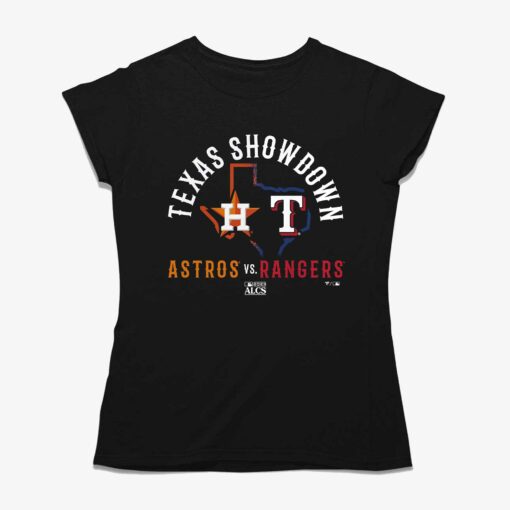 Houston Astros Vs Texas Rangers 2023 Alcs Matchup Texas Showdown T-shirt