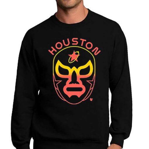 Houston Baseball Lucha Mask Shirt