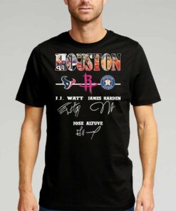 Houston Sport Team J J Watt James Harden Jose Altuve Signatures T shirt 1