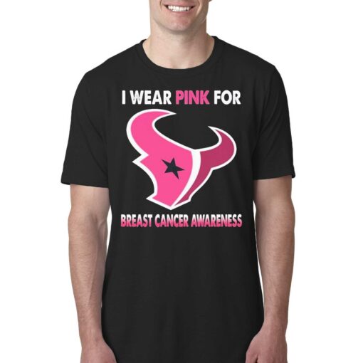 Houston Texans I Wear Pink For Breast Cancer Awareness Shirt