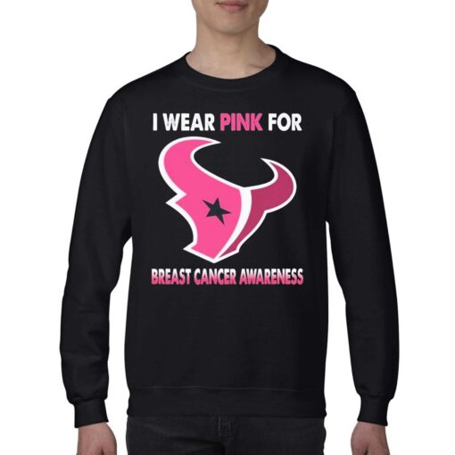 Houston Texans I Wear Pink For Breast Cancer Awareness Shirt