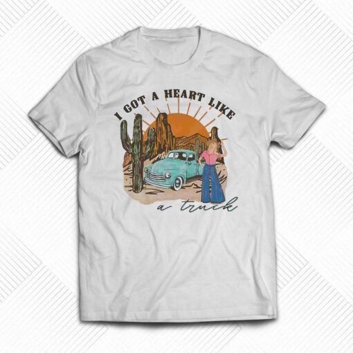 I Got A Heart Like A Truck Retro Western Cowboy Shirt