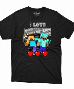 I Love Miners Minecraft T-shirt I Love Miners Minecraft T-shirt