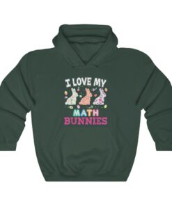 I Love My Math Peeps Teacher Easter Peeps Cute Egg Hunting Hoodie 4
