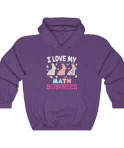 I Love My Math Peeps Teacher Easter Peeps Cute Egg Hunting Hoodie 7