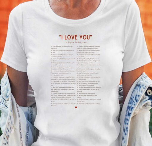 I Love You In Taylor Swift Lyrics Sweatshirt