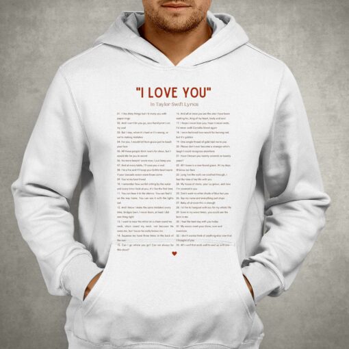 I Love You In Taylor Swift Lyrics Sweatshirt