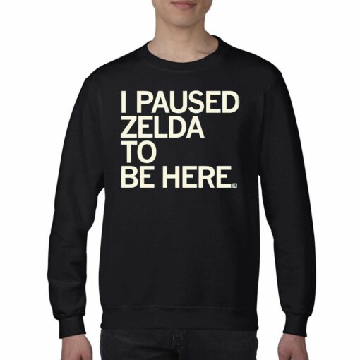 I Paused Zelda To Be Here T-shirt