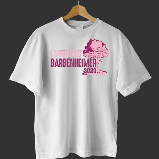 I Survived Barbenheimer 2023 Design Graphic Shirt