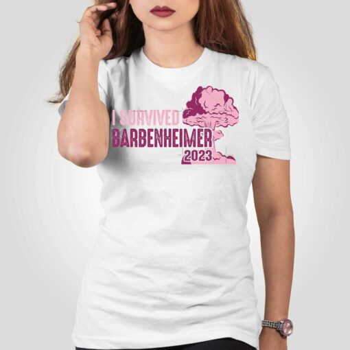 I Survived Barbenheimer 2023 Design Graphic Shirt