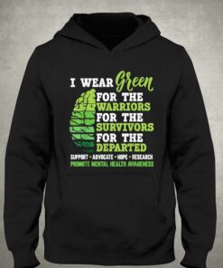 I Wear Green For Mental Health Awareness Fight The Stigma T shirt 3