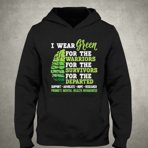 I Wear Green For Mental Health Awareness Fight The Stigma T-shirt