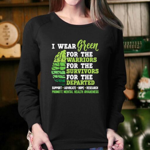 I Wear Green For Mental Health Awareness Fight The Stigma T-shirt