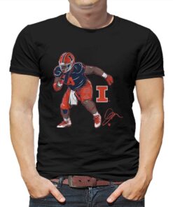 Illinois Football Jerzhan Newton Superstar Pose Shirt Illinois Football Jerzhan Newton Superstar Pose Shirt