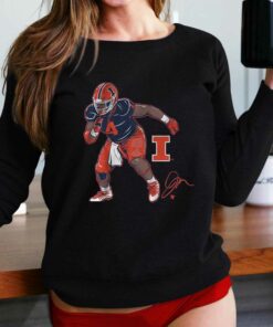 Illinois Football Jerzhan Newton Superstar Pose Shirt Illinois Football Jerzhan Newton Superstar Pose Shirt