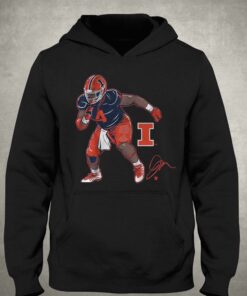 Illinois Football Jerzhan Newton Superstar Pose Shirt 2 Illinois Football Jerzhan Newton Superstar Pose Shirt 3