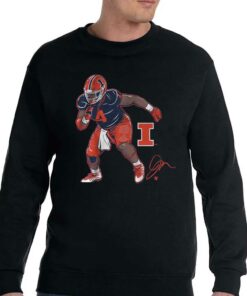 Illinois Football Jerzhan Newton Superstar Pose Shirt 3 Illinois Football Jerzhan Newton Superstar Pose Shirt 4