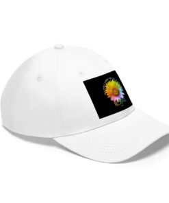 In A World Where You Can Be Anything Be Kind Sunflower Rainbow Daisy Flower Twill Hat 11
