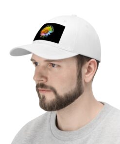 In A World Where You Can Be Anything Be Kind Sunflower Rainbow Daisy Flower Twill Hat 3