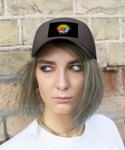 In A World Where You Can Be Anything Be Kind Sunflower Rainbow Daisy Flower Twill Hat 8