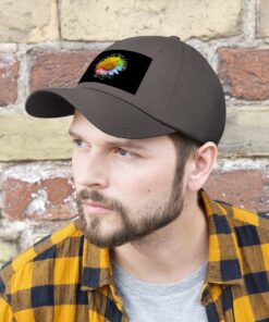 In A World Where You Can Be Anything Be Kind Sunflower Rainbow Daisy Flower Twill Hat 9