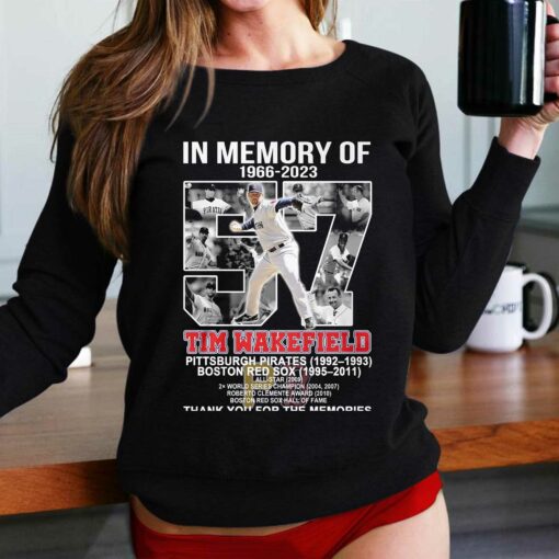 In Memory Of 1966-2023 Tim Wakefield Thank You For The Memories T-shirt