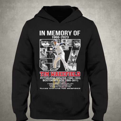 In Memory Of 1966-2023 Tim Wakefield Thank You For The Memories T-shirt