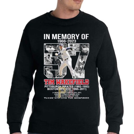 In Memory Of 1966-2023 Tim Wakefield Thank You For The Memories T-shirt