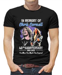 In Memory Of Chris Cornell 40th Anniversary 1983-2023 The Man The Myth The Legend Signature Shirt