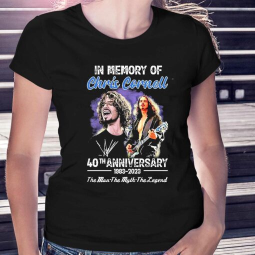 In Memory Of Chris Cornell 40th Anniversary 1983-2023 The Man The Myth The Legend Signature Shirt