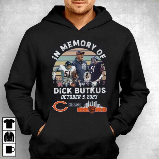 In Memory Of Dick Butkus October 5 2023 Chicago Bears T-shirt