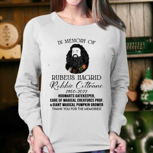 In Memory Of Robbie Coltrane Hagrid 1950 – 2022 Thank You For The Memories T-shirt