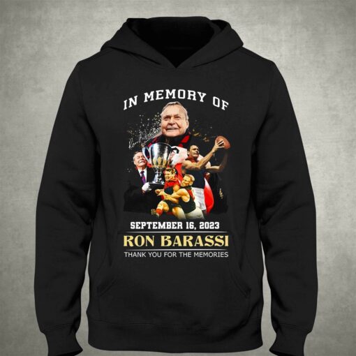 In Memory Of September 16 2023 Ron Barassi Thank You For The Memories T-shirt